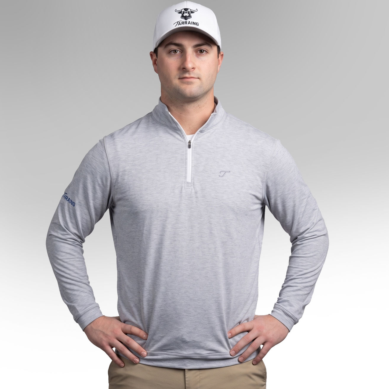 Heather Gray Quarter Zip Pullover