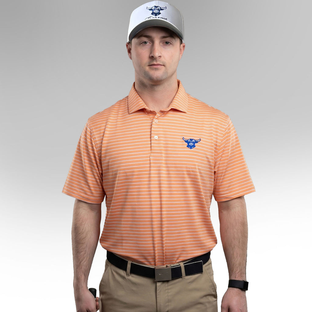 Peach/White/Light Blue Polo